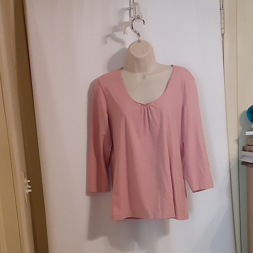 C Wear by Chicos Pink 3/4 sleeve Top Size 1/Medium